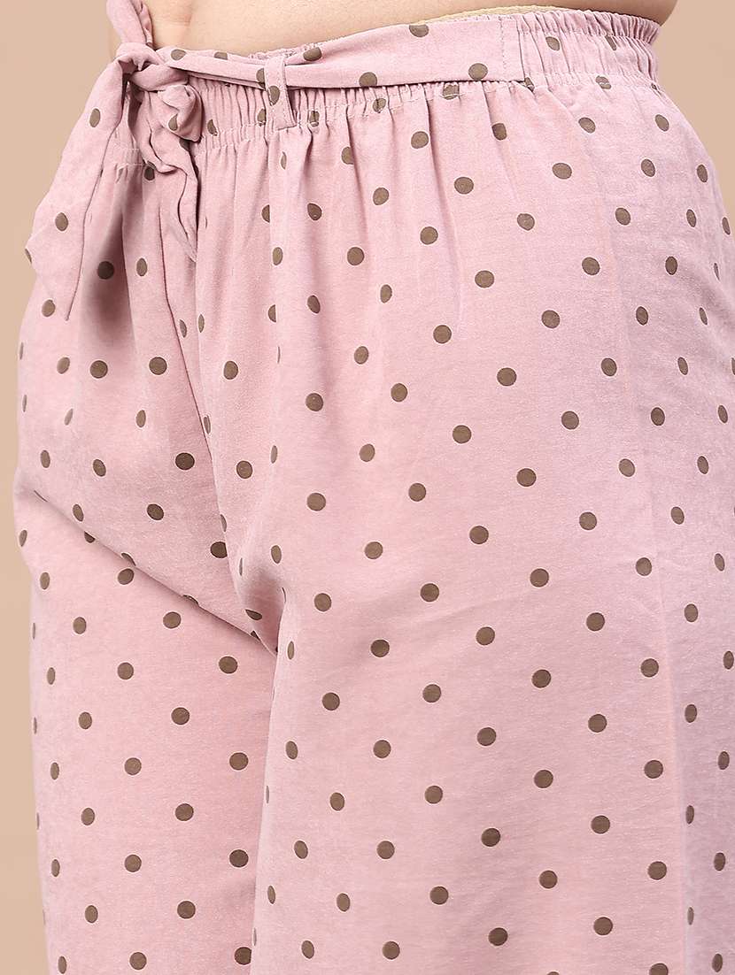women polka dot mid rise culottes trouser - 22223144 -  Standard Image - 5
