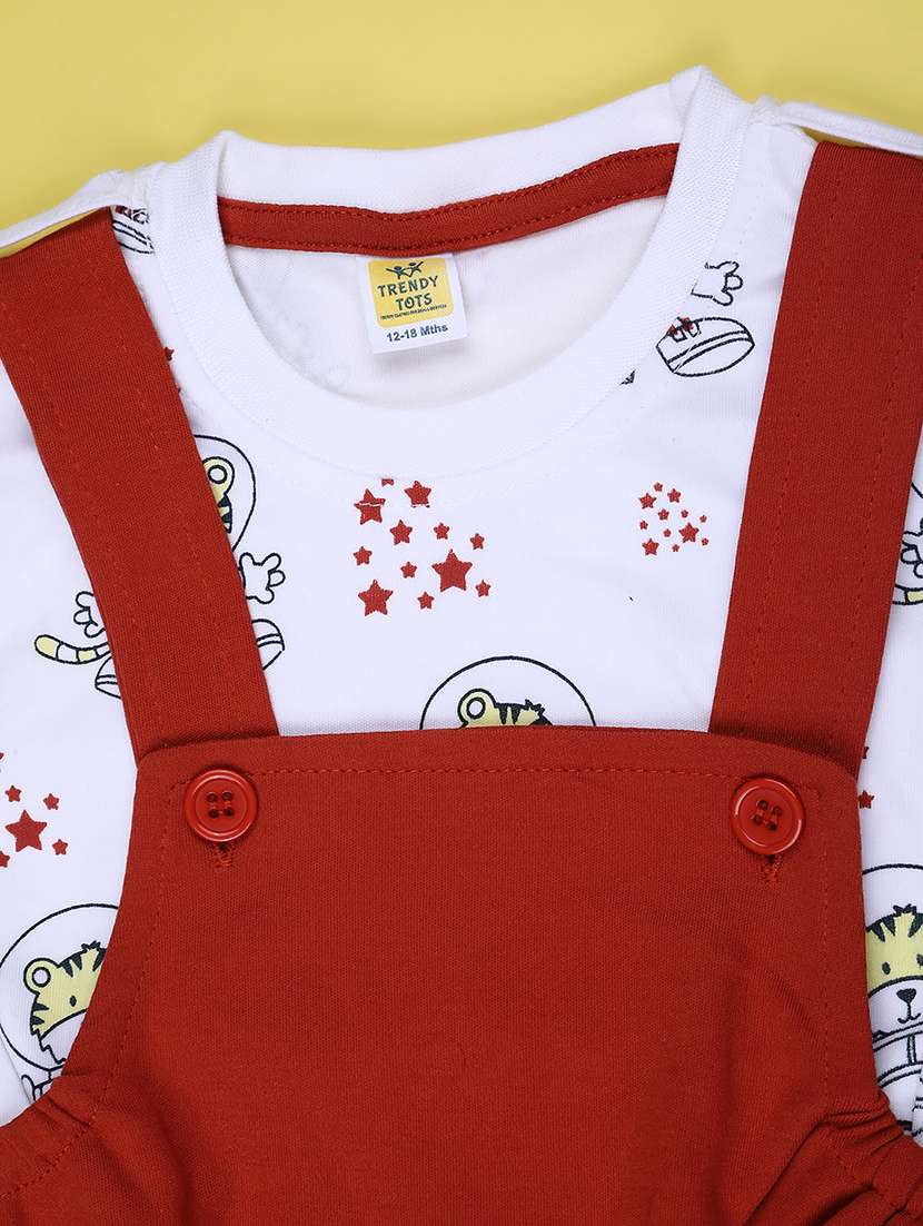 kids printed short sleeve dungaree - 22223167 -  Standard Image - 3