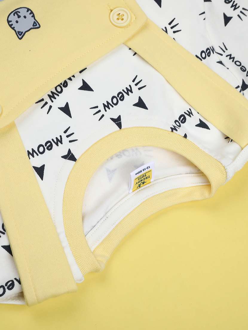 kids printed short sleeve dungaree - 22223174 -  Standard Image - 3