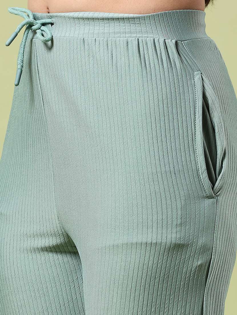 women self design short sleeve t-shirt & trouser co-ords set - 22223281 -  Standard Image - 5