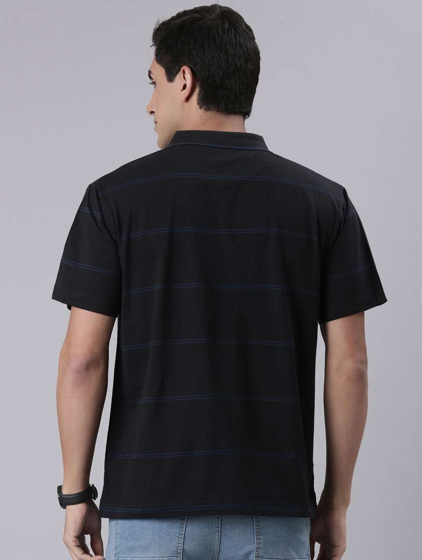 men striped short sleeve regular fit polo t-shirt - 22223407 -  Standard Image - 3