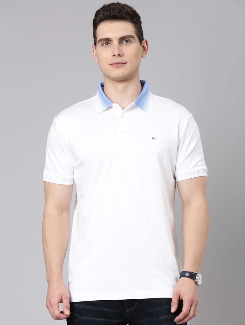 men solid short sleeve regular fit polo t-shirt