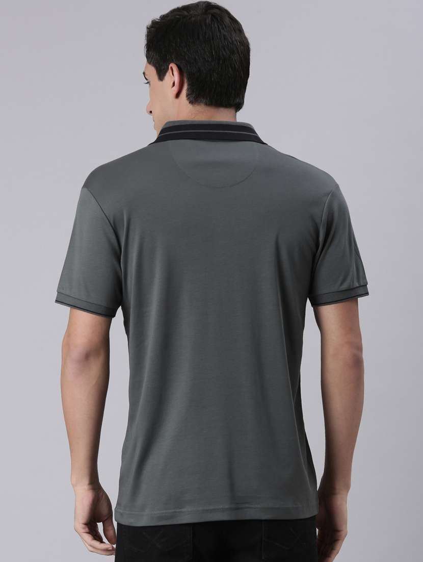 men solid short sleeve regular fit polo t-shirt - 22223410 -  Standard Image - 3