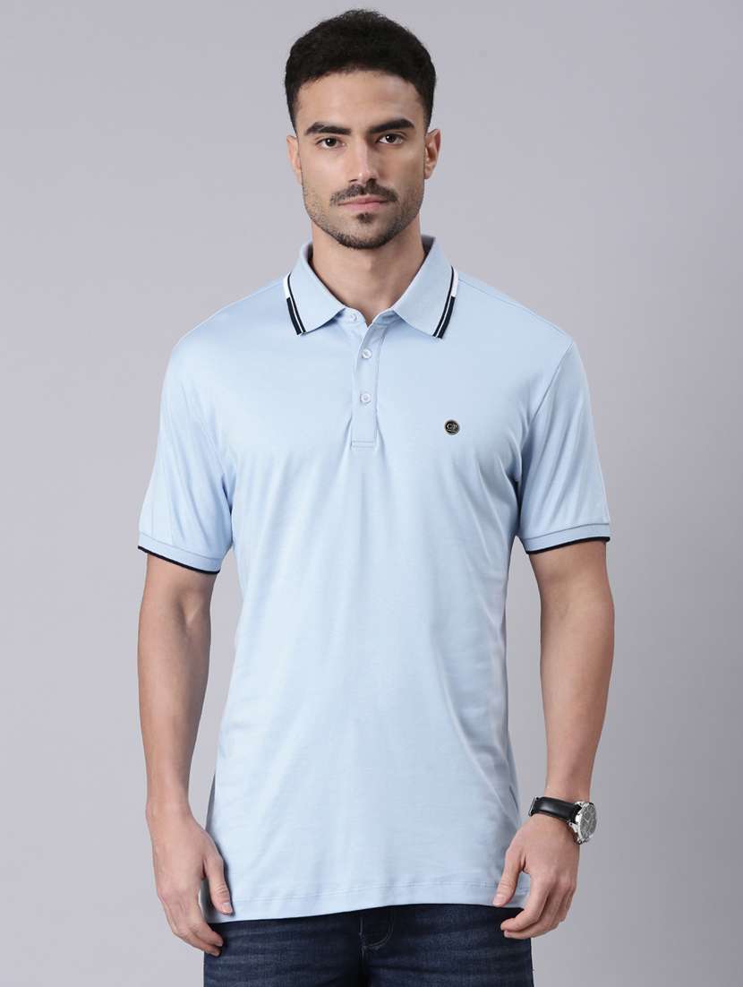 men solid short sleeve regular fit polo t-shirt