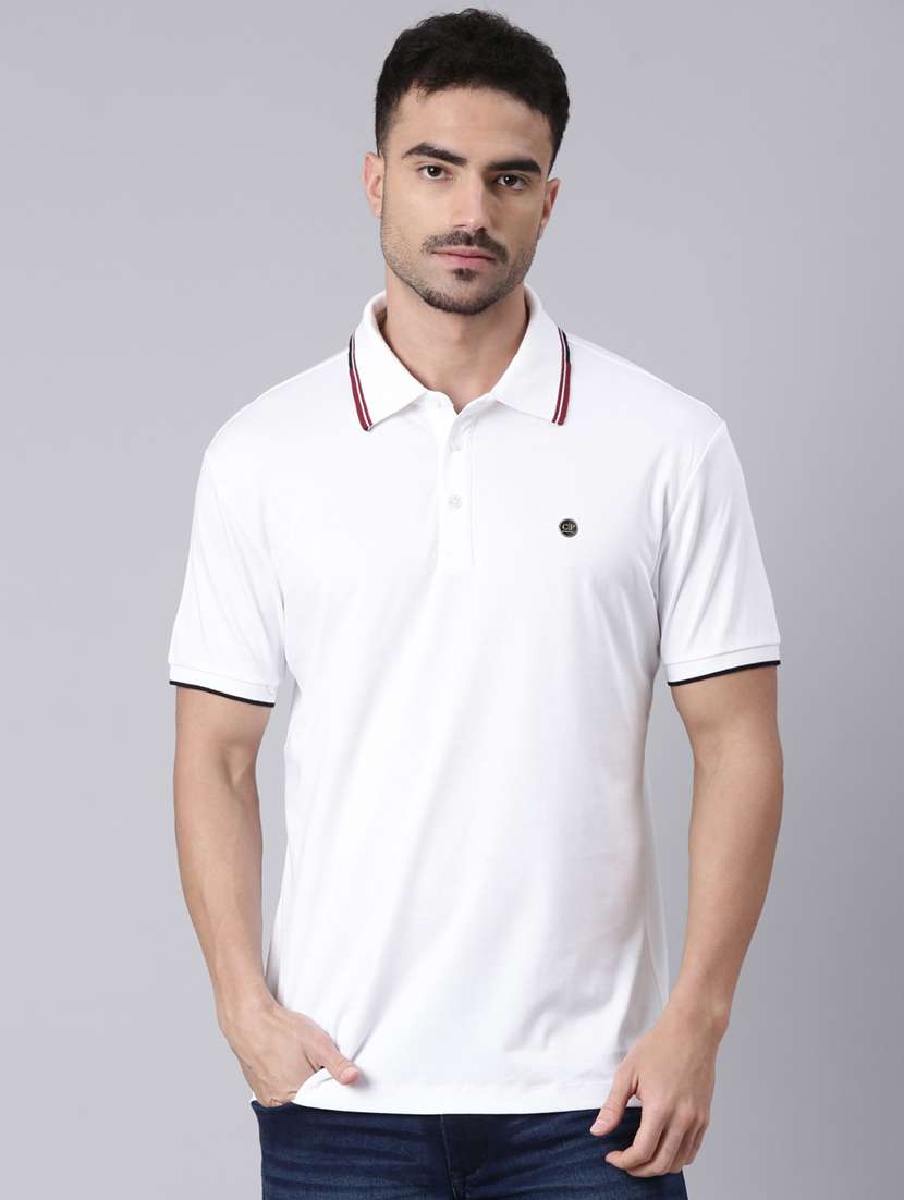 men solid short sleeve regular fit polo t-shirt