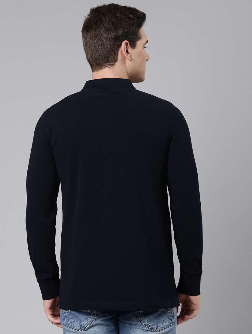 men color block long sleeve regular fit t-shirt - 22223414 -  Standard Image - 3