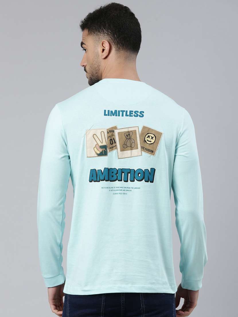 men front & back print long sleeve regular fit t-shirt - 22223417 -  Standard Image - 3