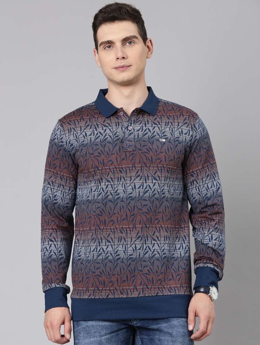 men printed long sleeve regular fit t-shirt