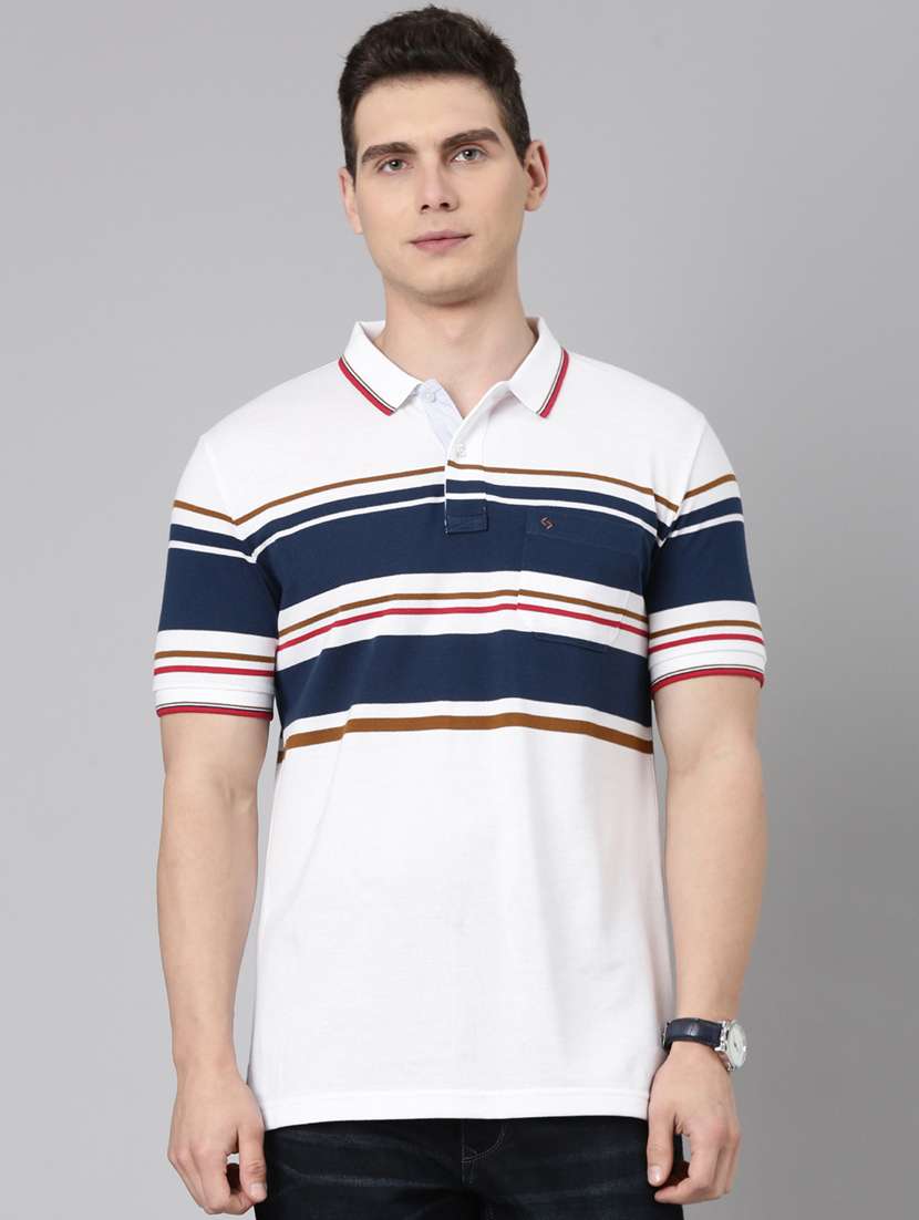 men color block short sleeve regular fit polo t-shirt