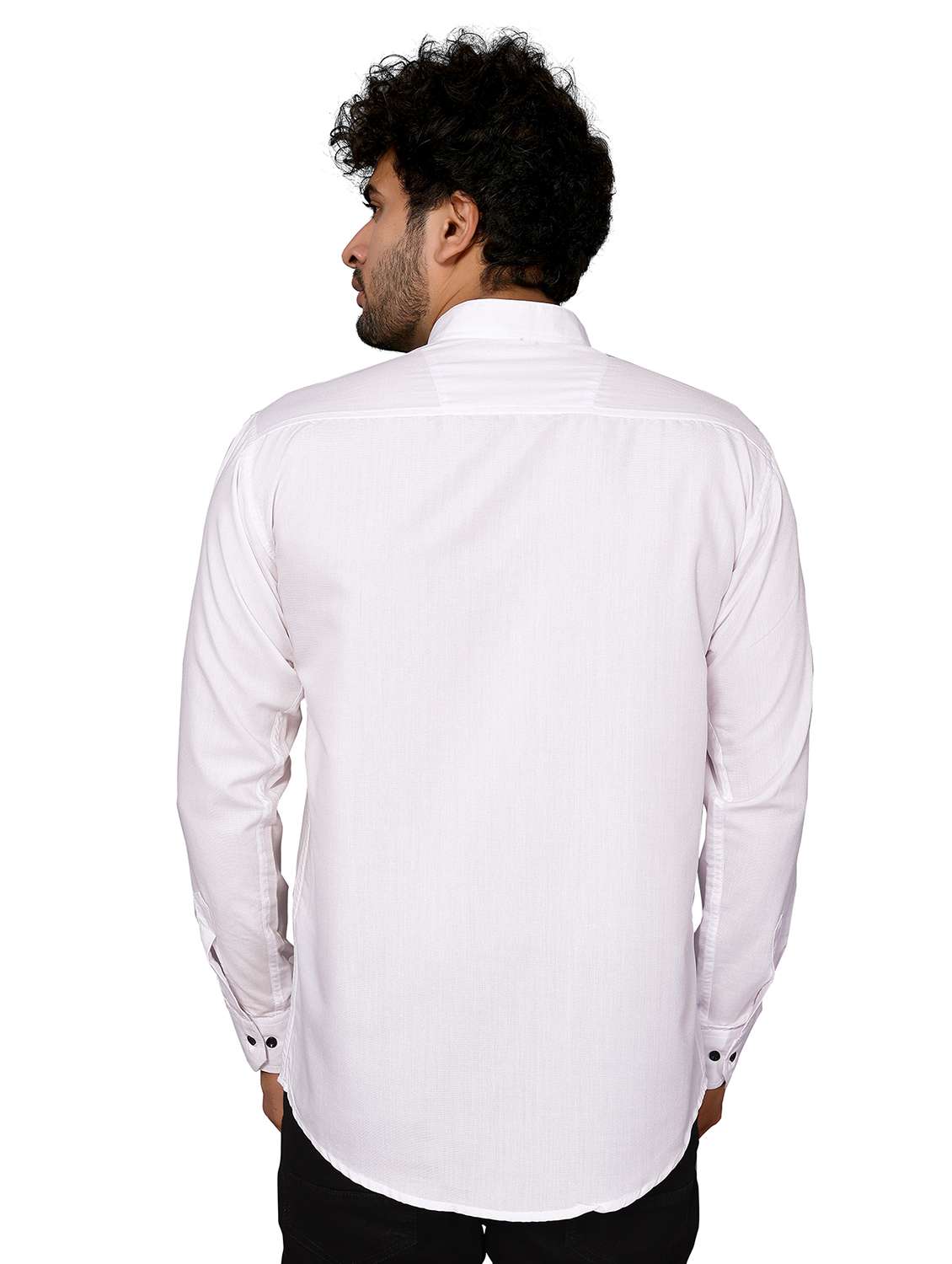 men solid long sleeve regualr fit casual shirt - 22223498 -  Standard Image - 3