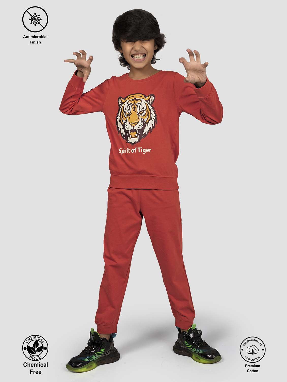 boys printed full length co-ord set - 22223589 -  Standard Image - 3