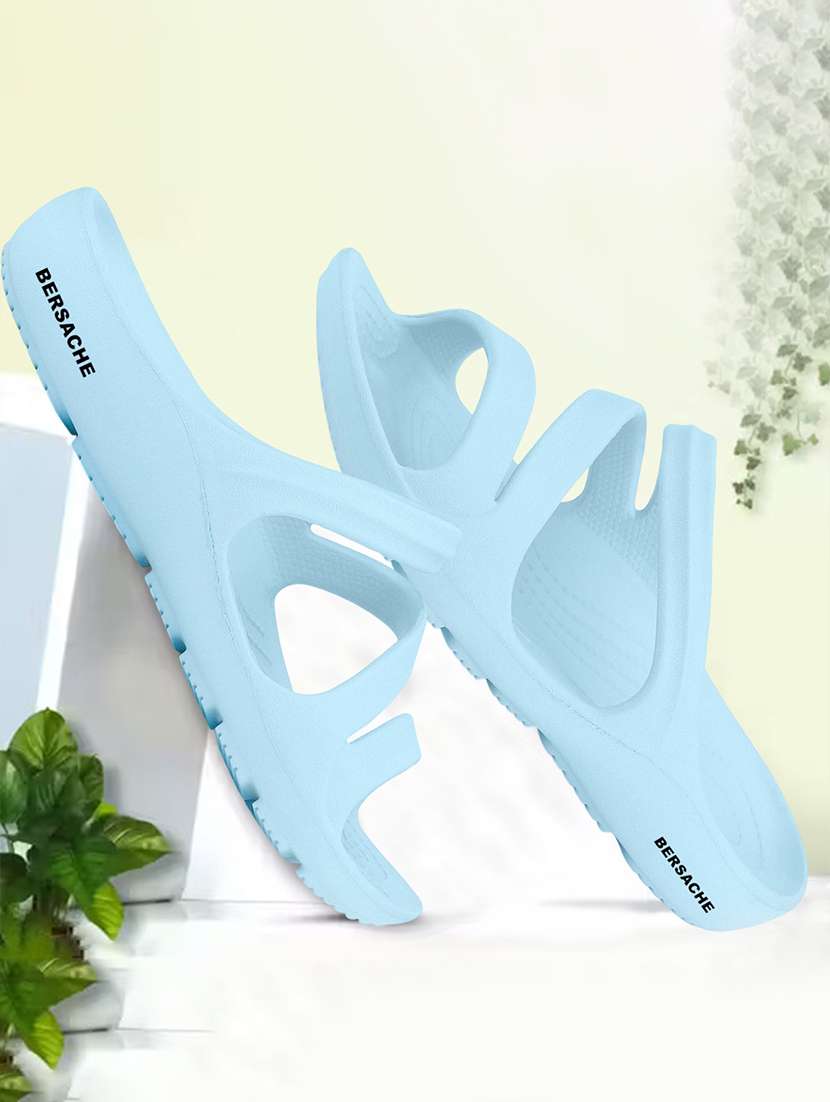 women solid slip on flat sandals