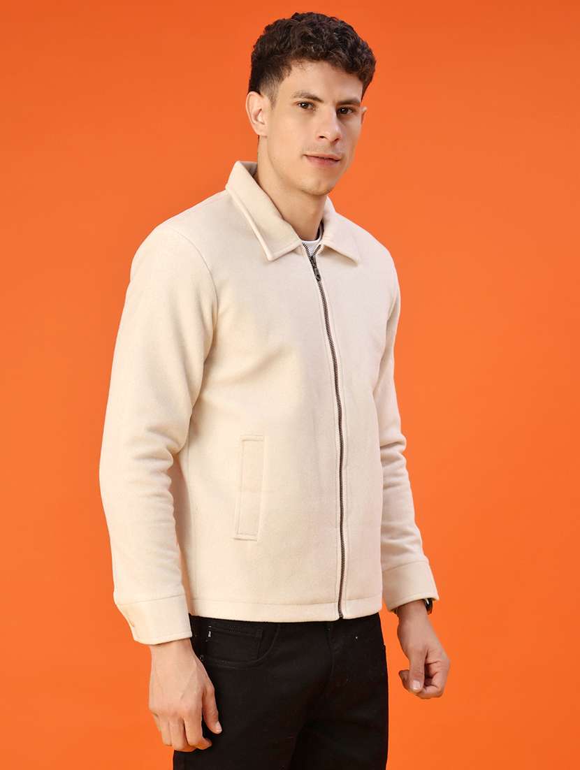 men solid long sleeve regualr fit shacket - 22223674 -  Standard Image - 3