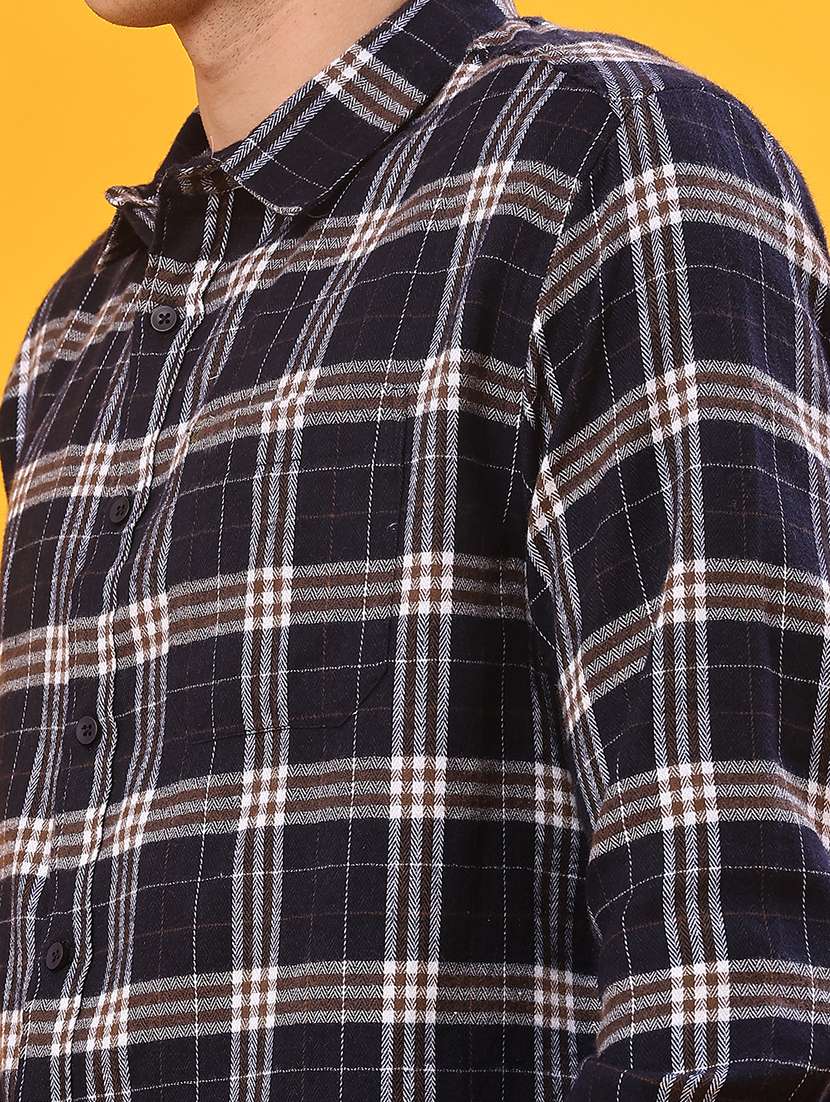men checkered long sleeve regular fit shacket - 22223691 -  Standard Image - 5