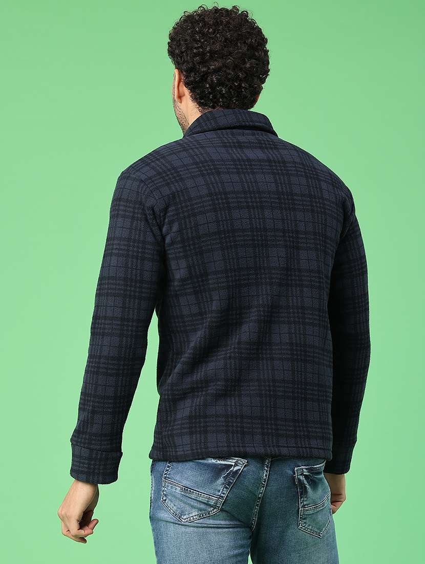 men checkered long sleeve regular fit shacket - 22223695 -  Standard Image - 3