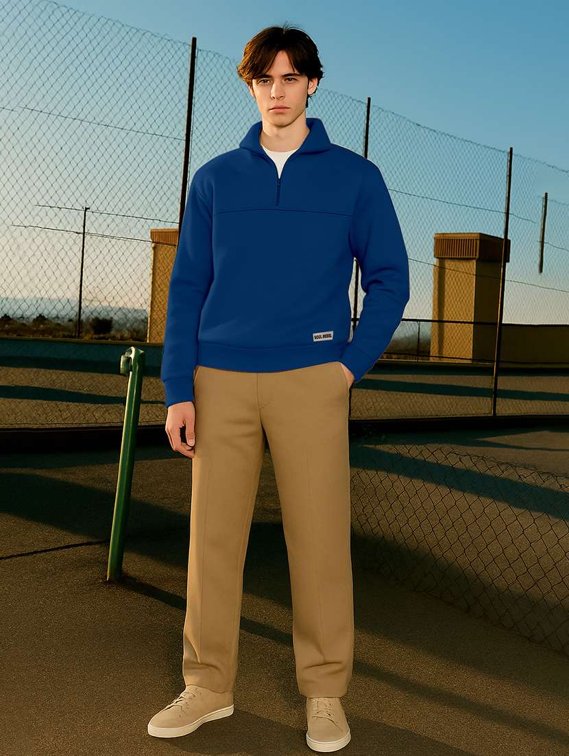 men solid long sleeve regular fit sweatshirt - 22223706 -  Standard Image - 3