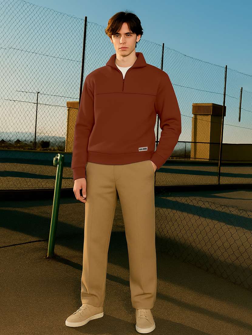 men solid long sleeve regular fit sweatshirt - 22223708 -  Standard Image - 3