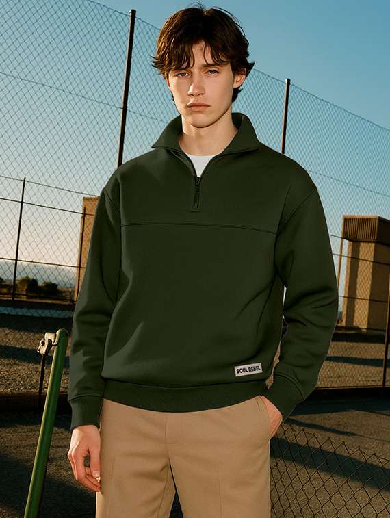 men solid long sleeve regular fit sweatshirt - 22223709 -  Zoom Image - 0