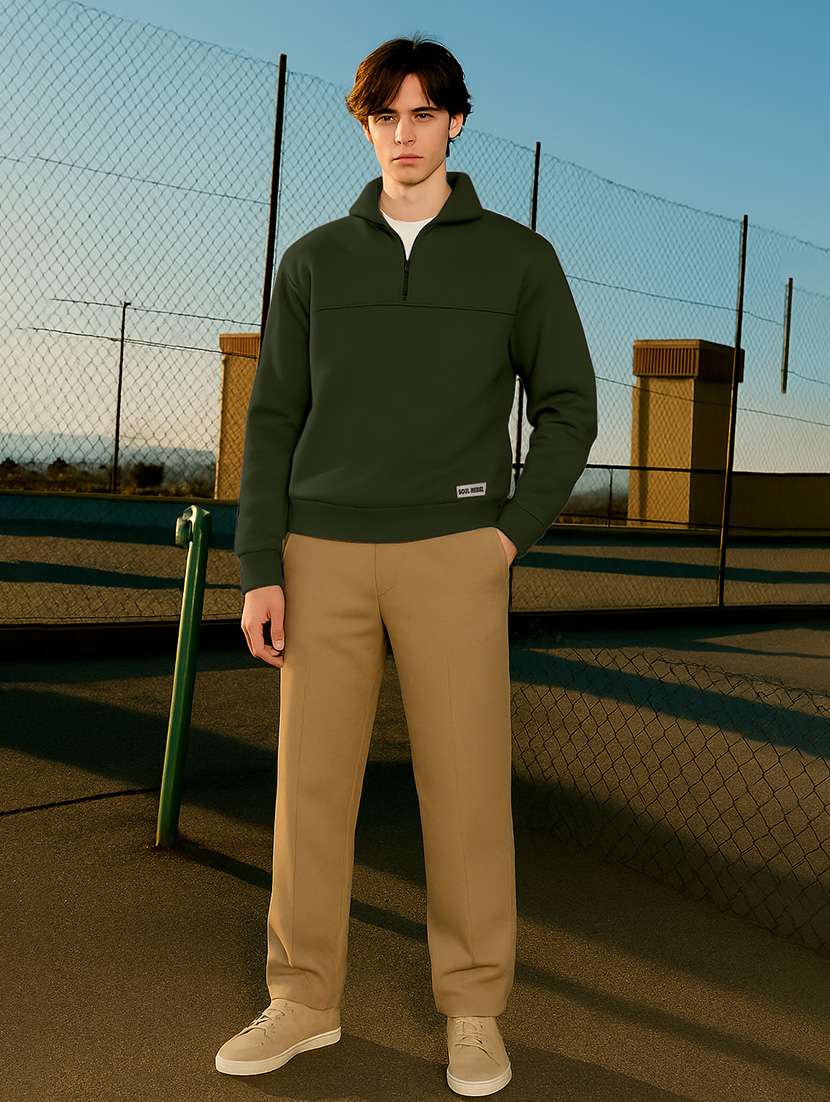 men solid long sleeve regular fit sweatshirt - 22223709 -  Standard Image - 3