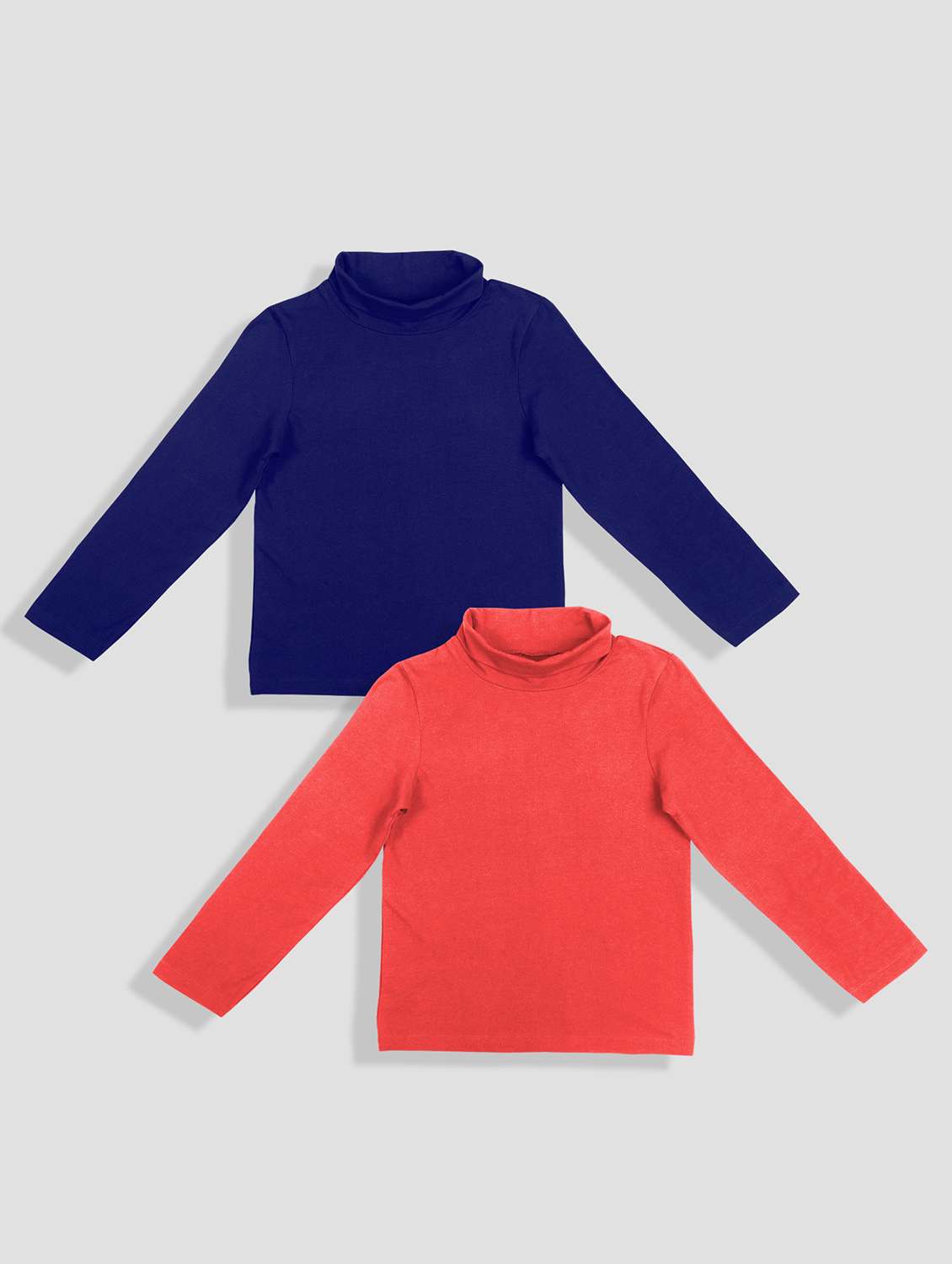 boys pack of 2 solid long sleeve t-shirt