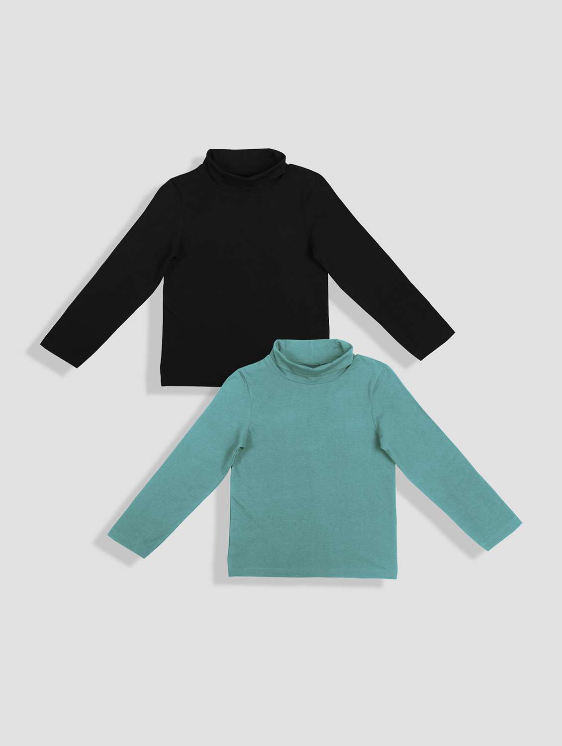 boys pack of 2 solid long sleeve t-shirt