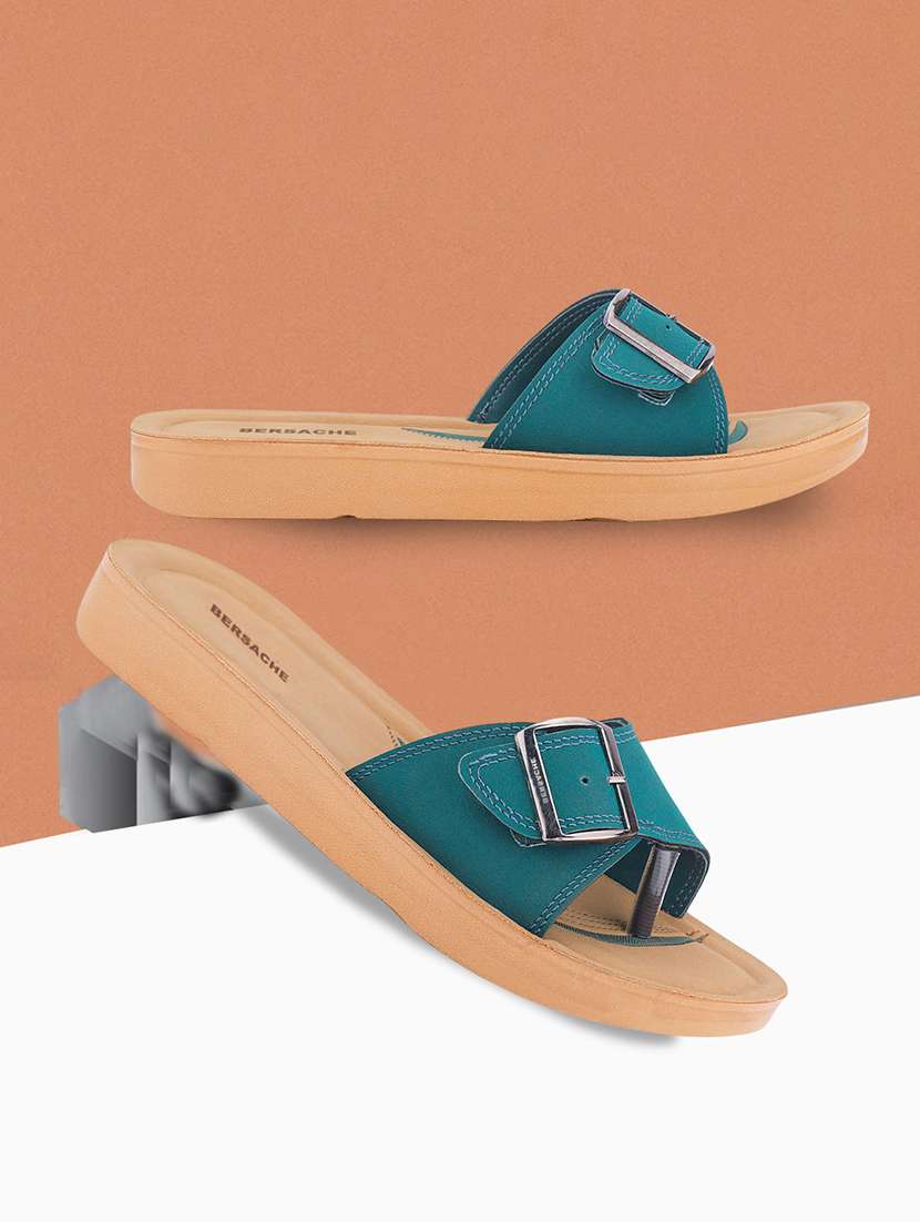 women solid slip on slides