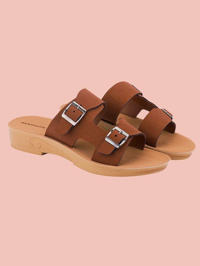 women solid slip on slides