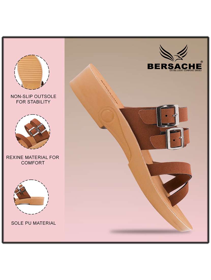 tan resin slippers flip flops - 22223737 -  Standard Image - 5