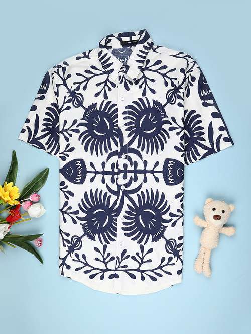 boys printed collared short sleeve shirt - 22223743 -  Standard Image - 0