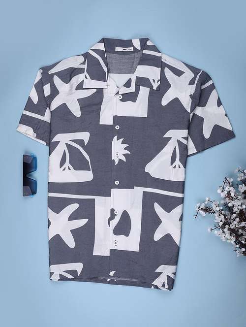 boys printed collared short sleeve shirt - 22223744 -  Standard Image - 0