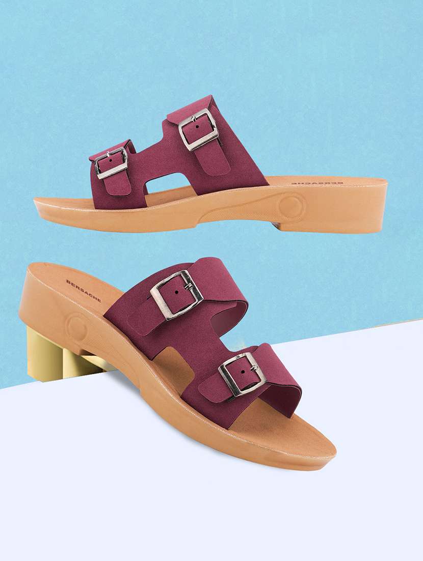 women solid slip on flat sandal - 22223804 -  Zoom Image - 0