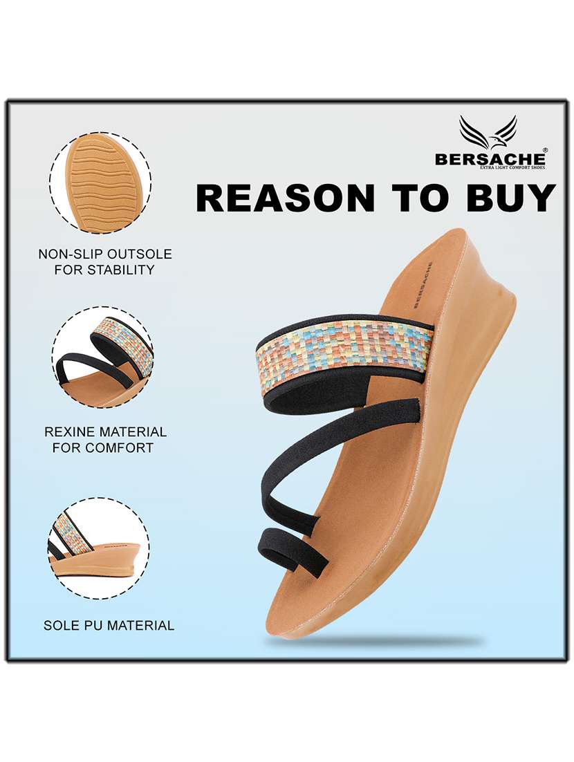 women black slip on wedge - 22223811 -  Standard Image - 5