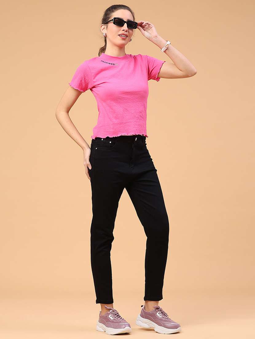 women solid short sleeve t-shirt - 22223964 -  Standard Image - 5