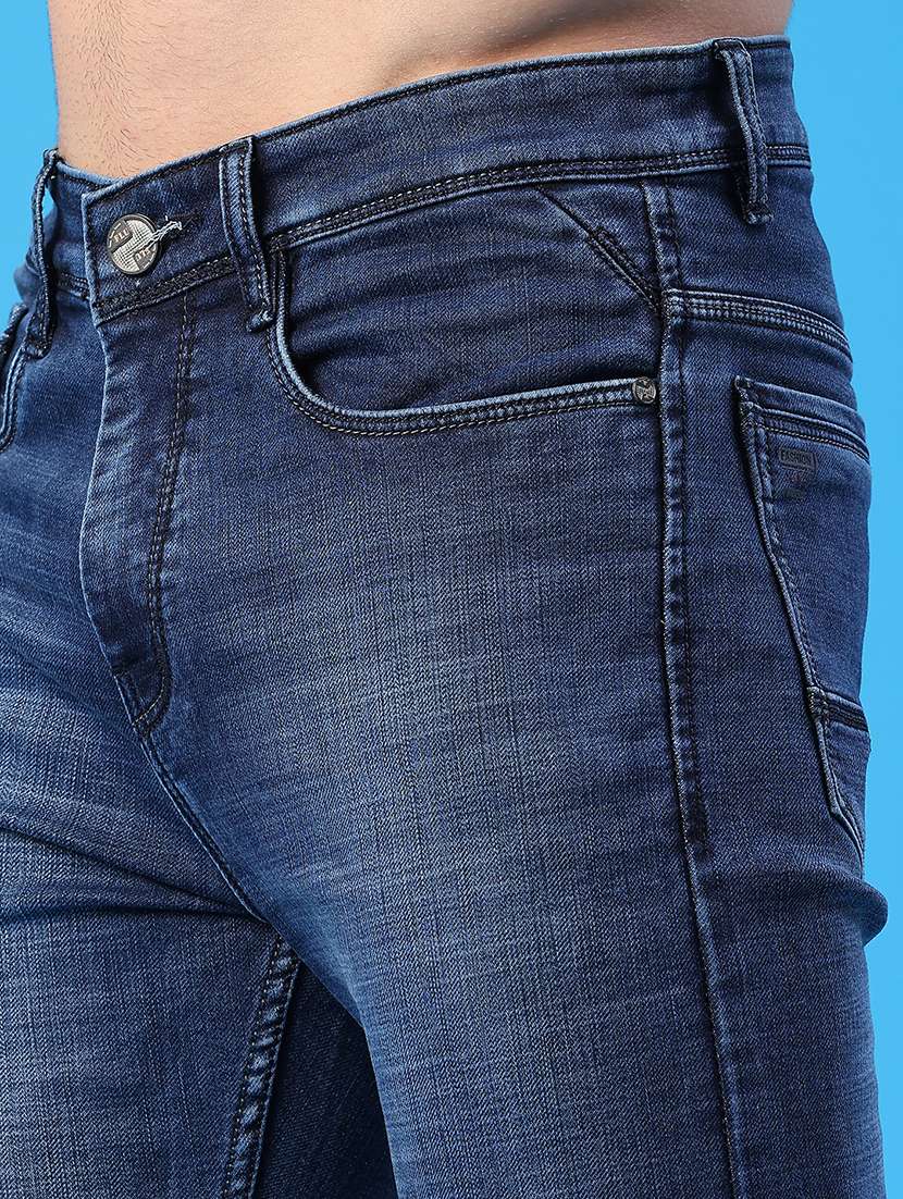 men washed mid rise full length slim fit jeans - 22224074 -  Standard Image - 5