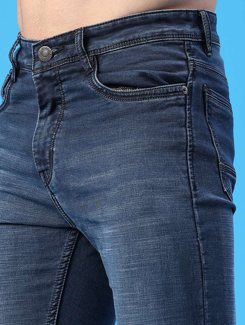 men washed mid rise full length slim fit jeans - 22224080 -  Standard Image - 5