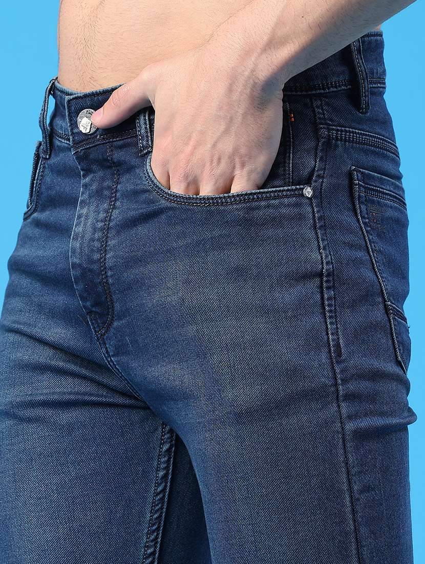 men washed mid rise full length slim fit jeans - 22224087 -  Standard Image - 5
