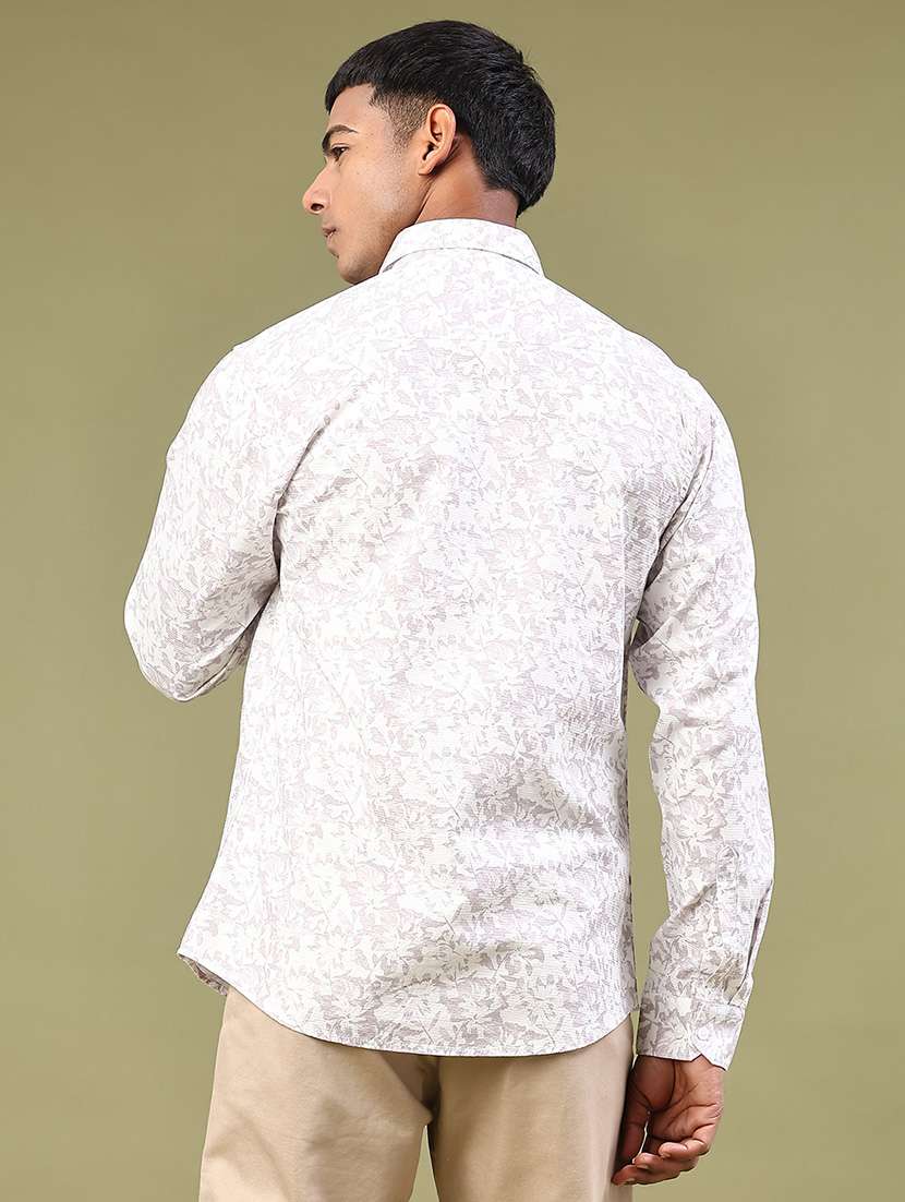 men printed long sleeve regular fit casual shirt - 22224107 -  Standard Image - 3