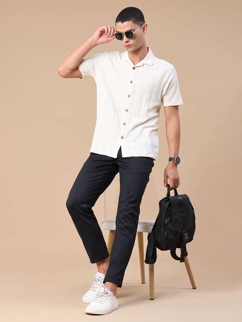 men self design short sleeves regular shirt - 22224129 -  Standard Image - 5