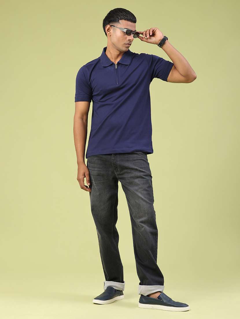Men Washed Mid Rise Full Length Relaxed Fit Jeans - 22224133 -  Standard Image - 5