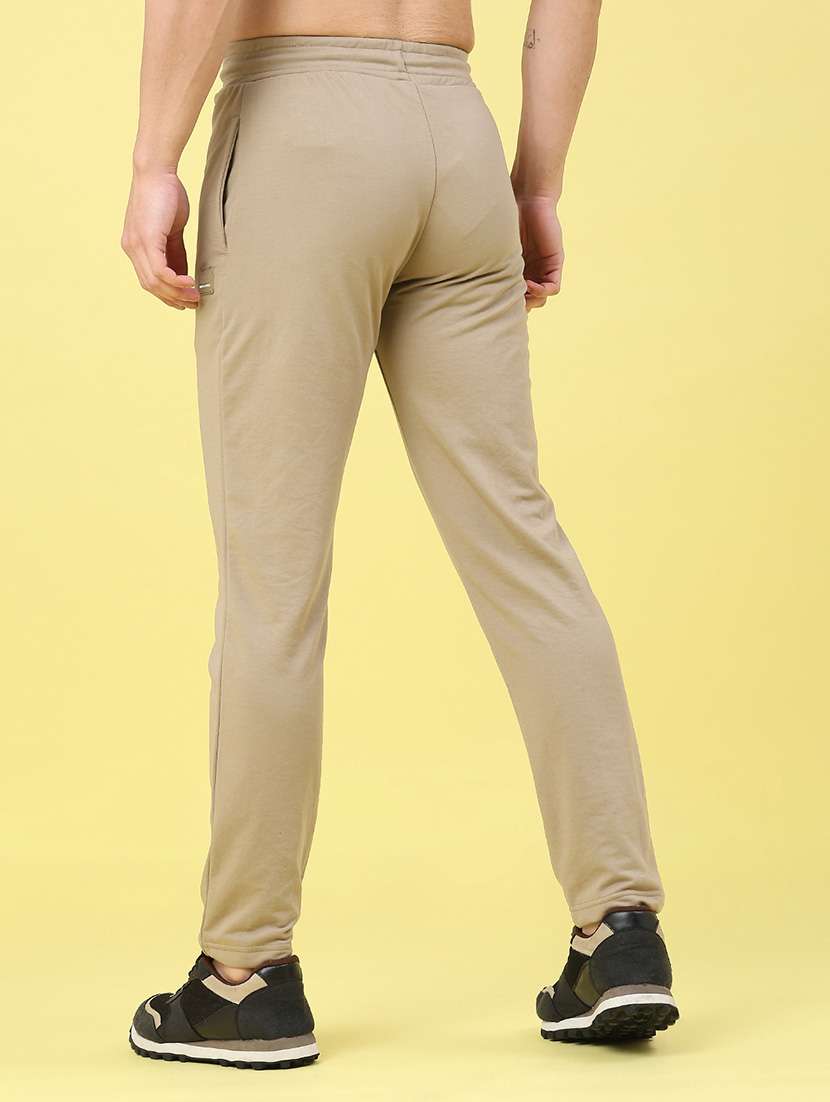 men solid mid rise full length track pant - 22224169 -  Standard Image - 3