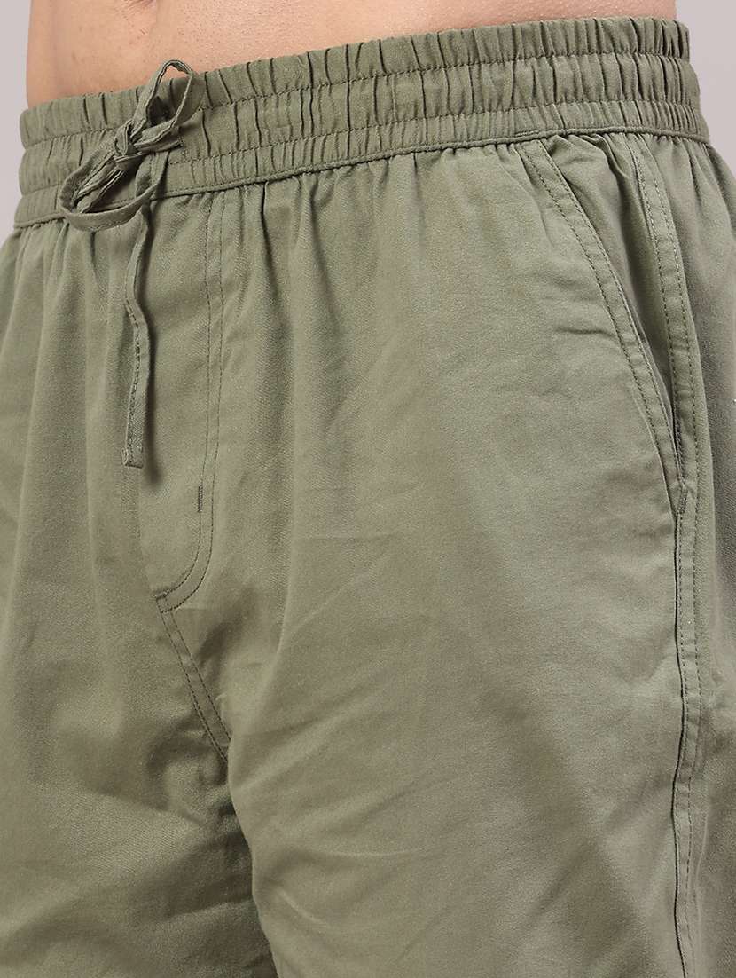 men solid mid rise full length track pant - 22224177 -  Standard Image - 5