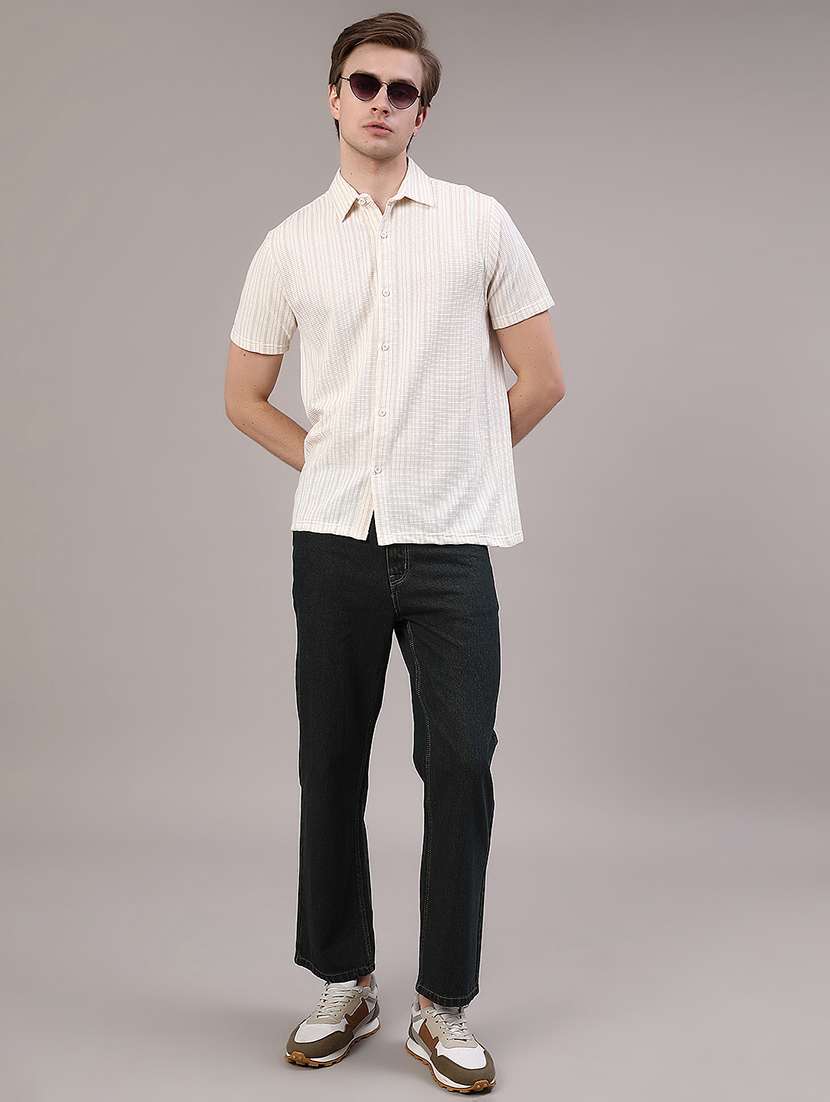 off white cotton casual shirt - 22224240 -  Standard Image - 5