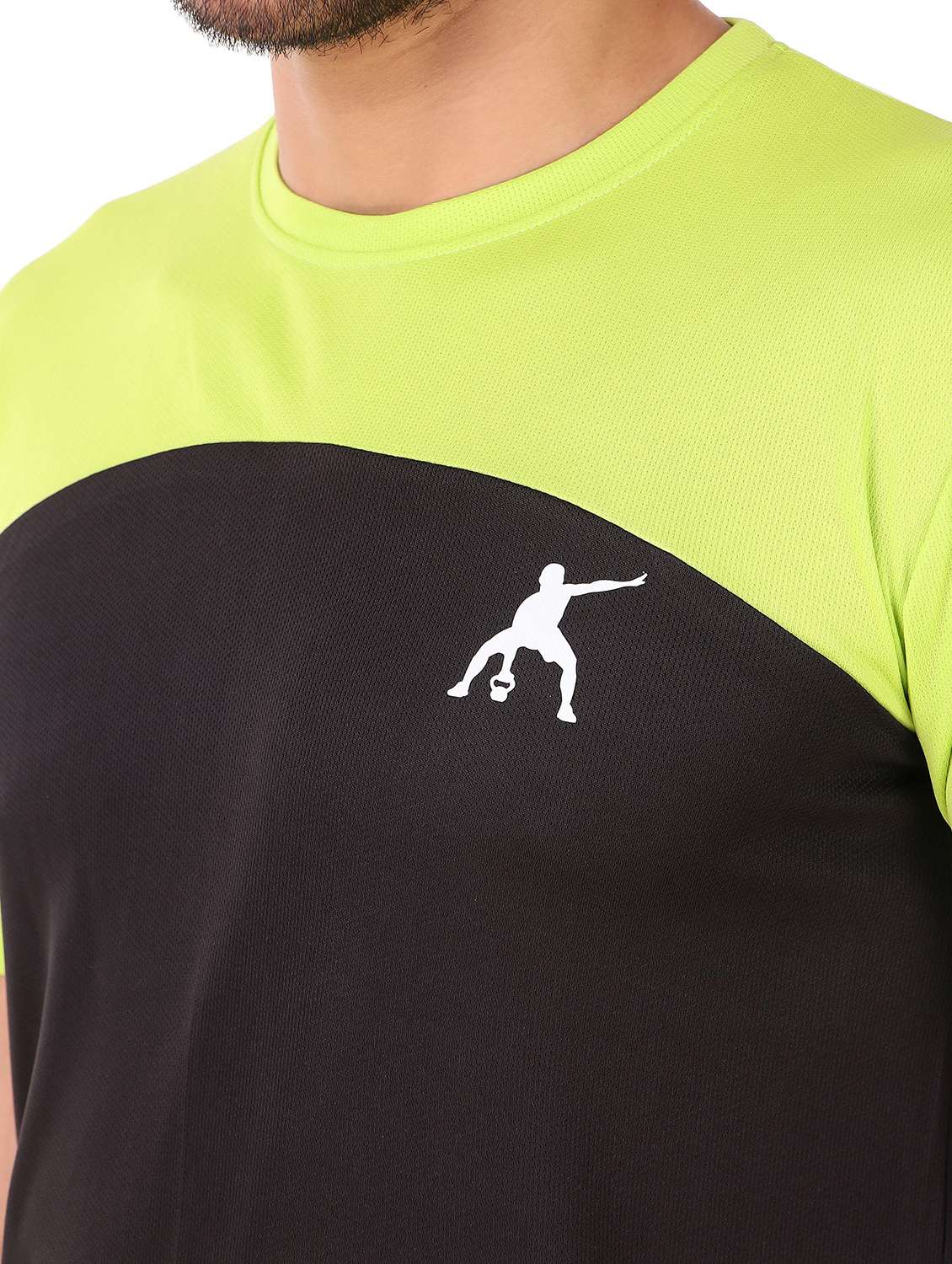 men color block shorts & t-shirt co-ord set - 22224315 -  Standard Image - 3