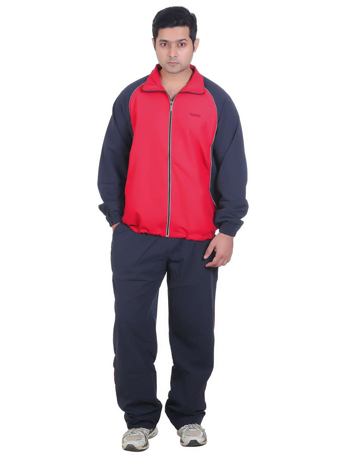 men color block long sleeve track pant full length track suit