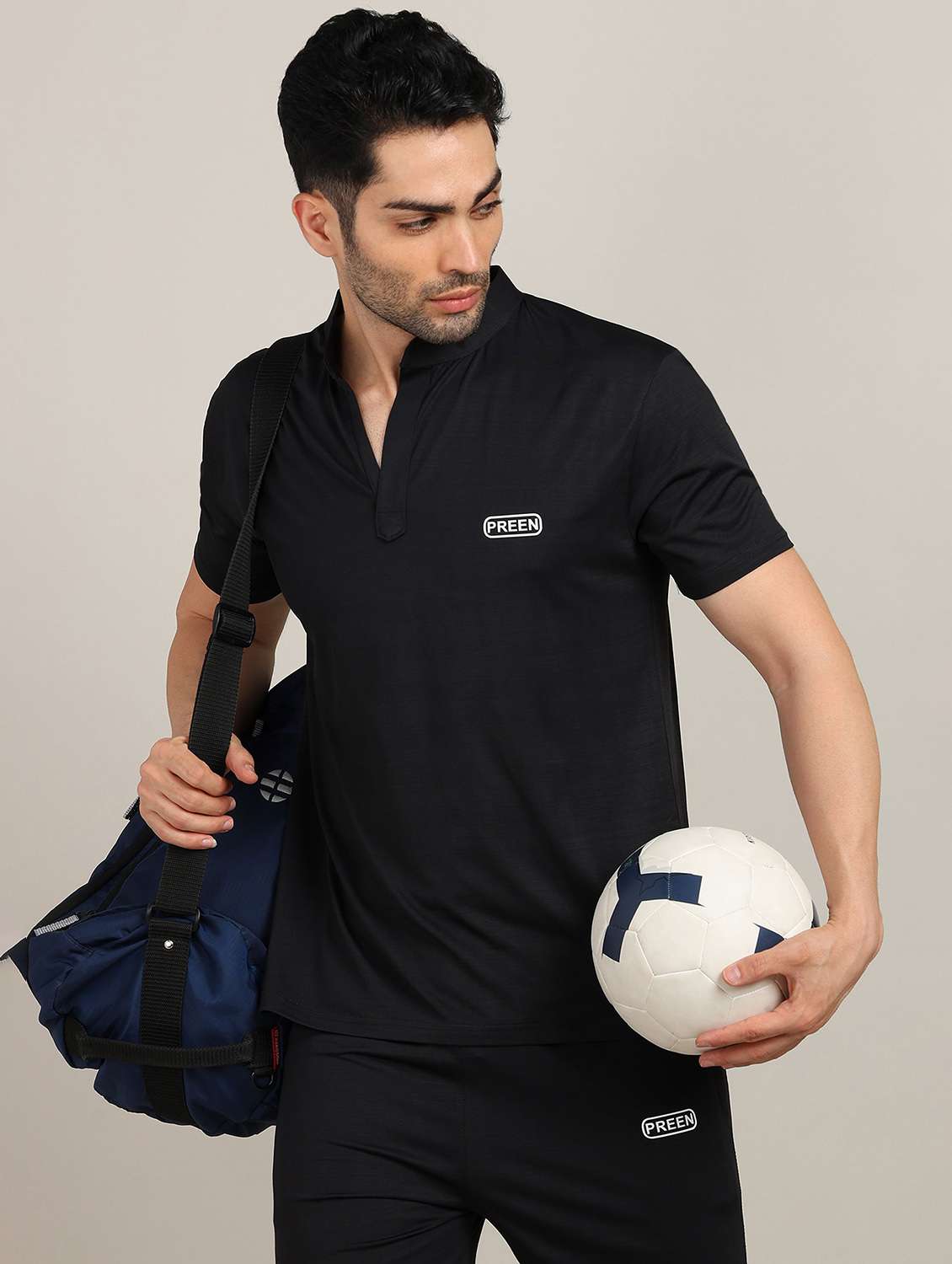 men solid short sleeve shorts & t-shirt co-ord set - 22224319 -  Standard Image - 3