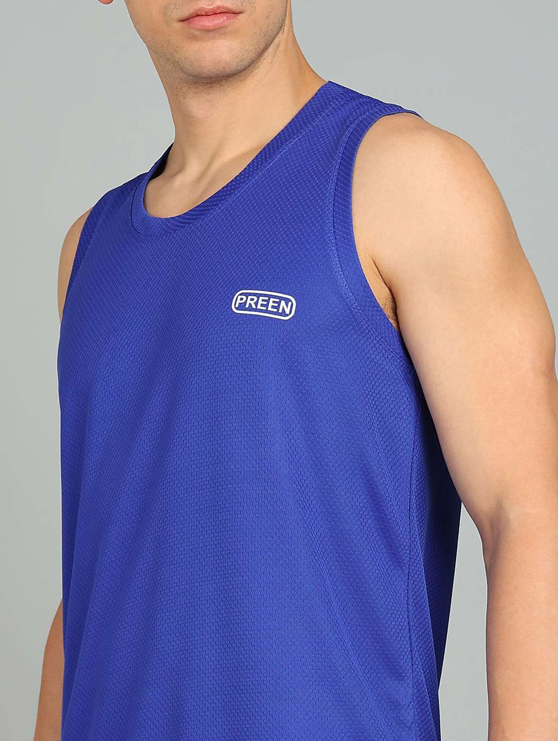 men solid sleeveless full length co-ord set - 22224334 -  Standard Image - 3