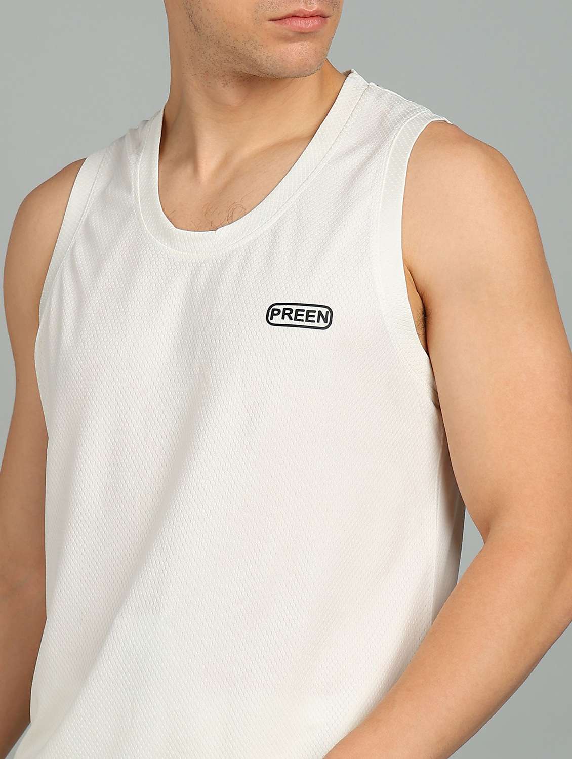 men solid sleeveless full length co-ord set - 22224335 -  Standard Image - 3