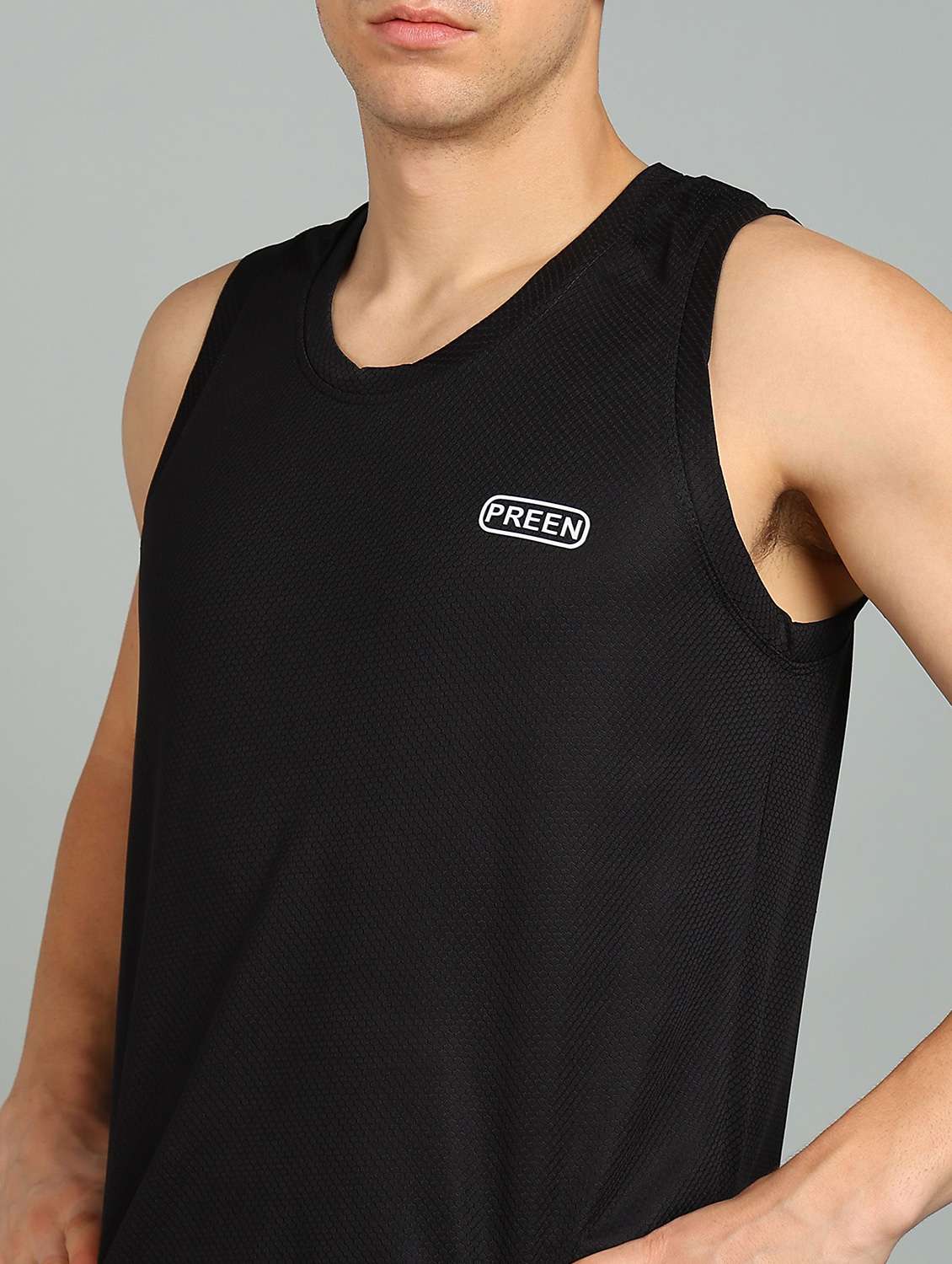 men solid sleeveless full length co-ord set - 22224336 -  Standard Image - 3