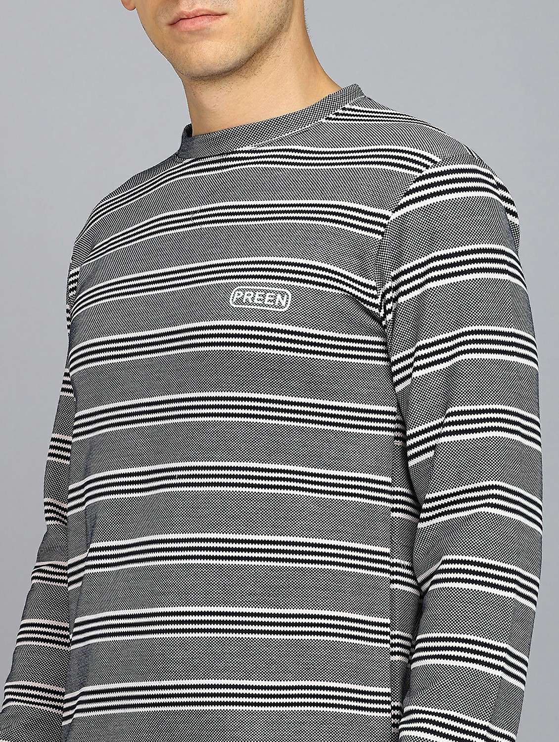 men striped full sleeve full length co-ord set - 22224344 -  Standard Image - 3