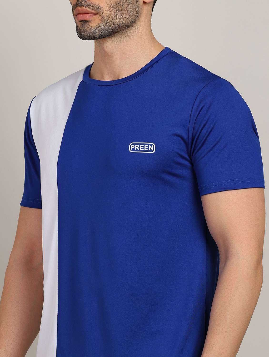 men color block shorts & t-shirt co-ord set - 22224352 -  Standard Image - 3